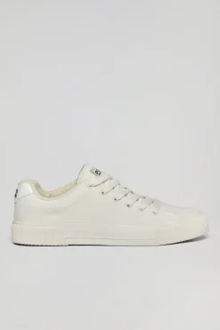 Zapatilla Habana de lona blanca para mujer con detalles Polo Club