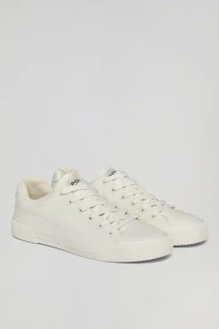 Zapatilla Habana de lona blanca para mujer con detalles Polo Club