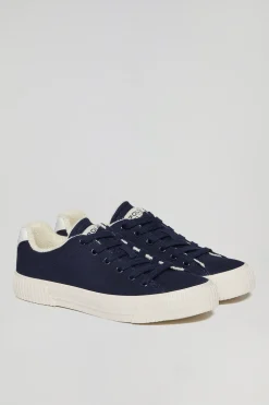 Zapatilla Habana de lona azul marino para mujer con detalles Polo Club