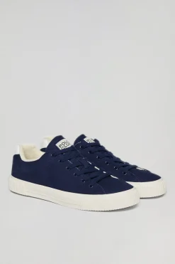 Zapatilla Habana de lona azul marino para hombre con detalles Polo Club