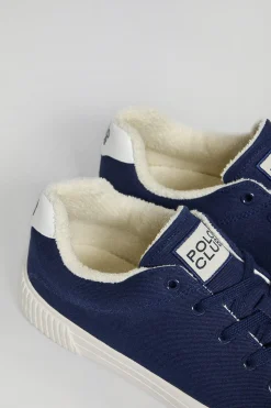 Zapatilla Habana de lona azul marino para hombre con detalles Polo Club