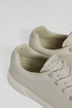 Zapatilla Habana de piel sintética color beige para hombre con detalles Polo Club