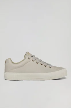 Zapatilla Habana de piel sintética color beige para mujer con detalles Polo Club
